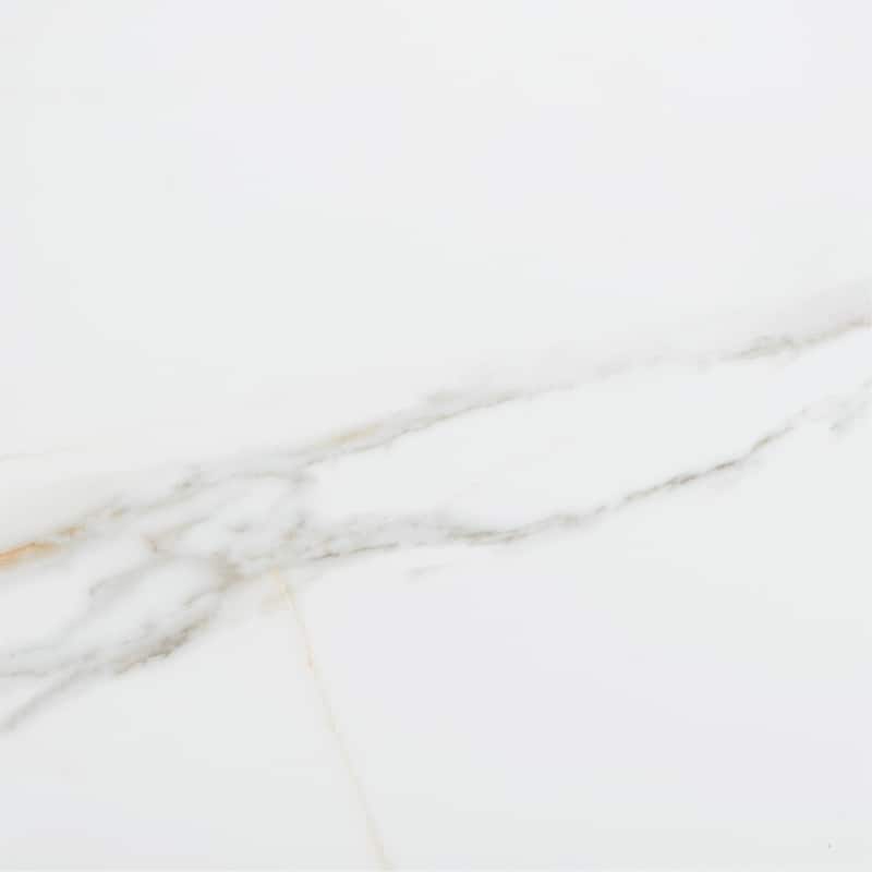 Chronos 13x13 White/ Gold Matte Marble Look Porcelain Tile - Floor, Wall