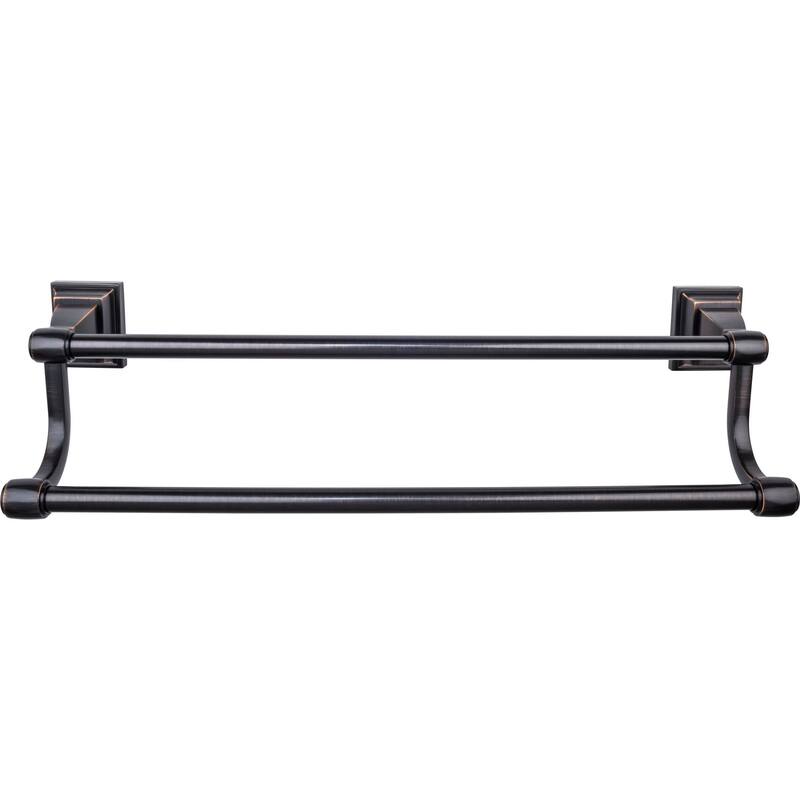 Top Knobs Stratton Bath 30 Inch Double Towel Bar - Tuscan Bronze
