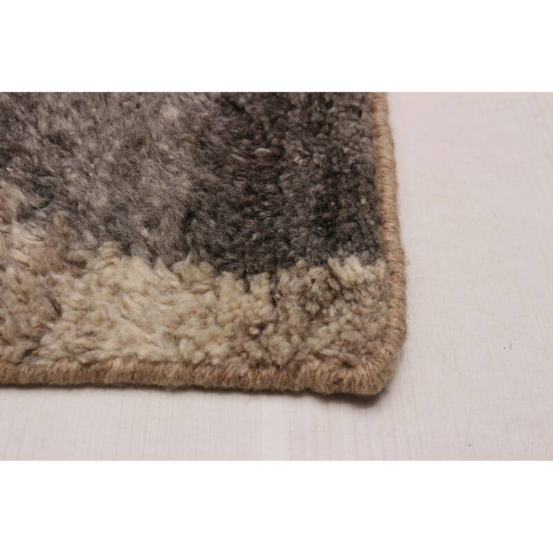 ECARPETGALLERY Hand-knotted Tangier Taupe Wool Rug - 8'0 x 9'11