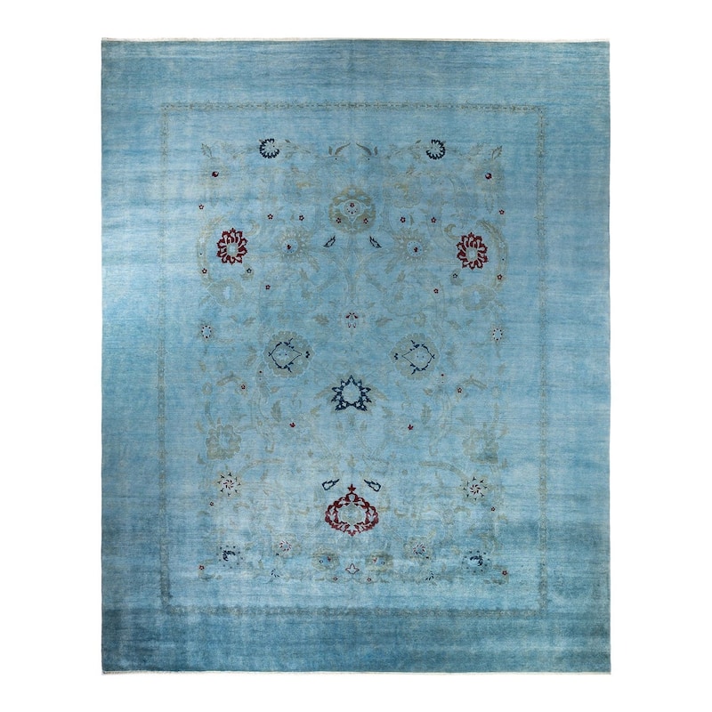 Vibrance, One-of-a-Kind Hand-Knotted Area Rug - Gray, 12' 0" x 15' 2" - 12' 0" x 15' 2"