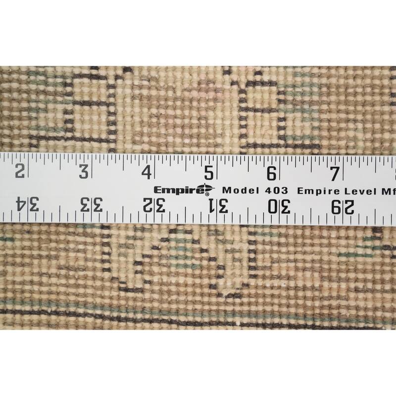 Hand Knotted Oriental 100% Wool Carpet Traditional Floral Green Tabriz Area Rug - 9' 9'' X 6' 5''