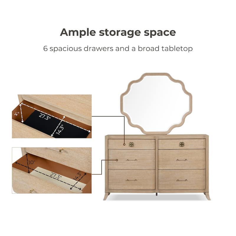 Furniture of America Kian Modern 5-Piece Natural Oak Solid Wood Panel Bedroom Set
