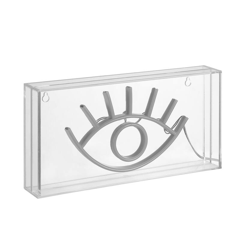 Girl 11.8" Contemporary Glam Acrylic Box USB Operated LED Neon Light, Yellow by JONATHAN Y - 1 Bulb