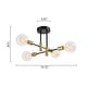 preview thumbnail 3 of 7, Maxax 4 - Light Sputnik Modern Linear Chandelier with Wrought Iron Accents