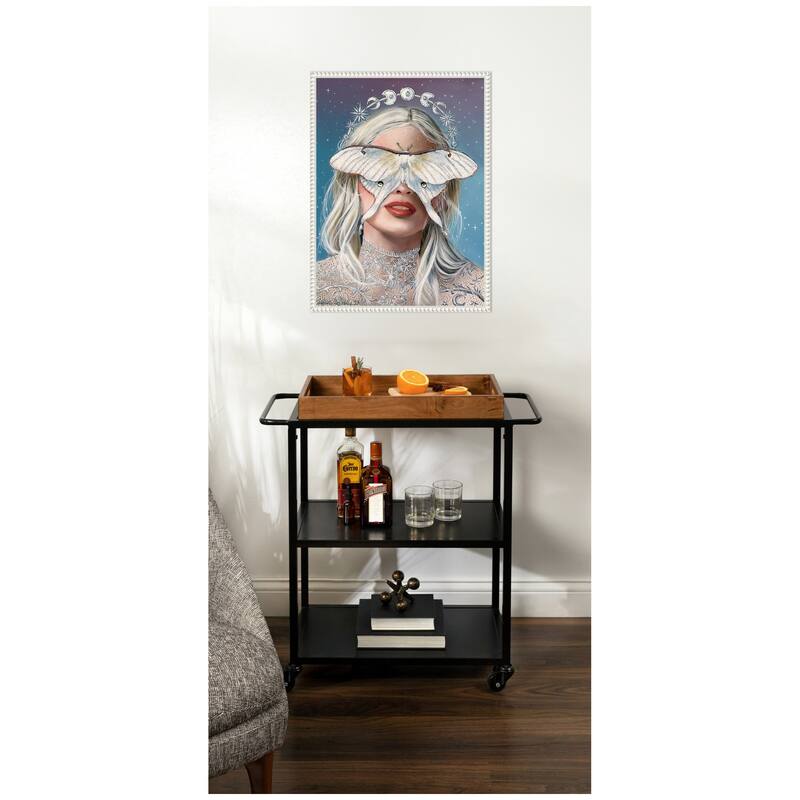 Kate and Laurel Moon Witch by Charlotte Brindley Framed Canvas Wall Art Print