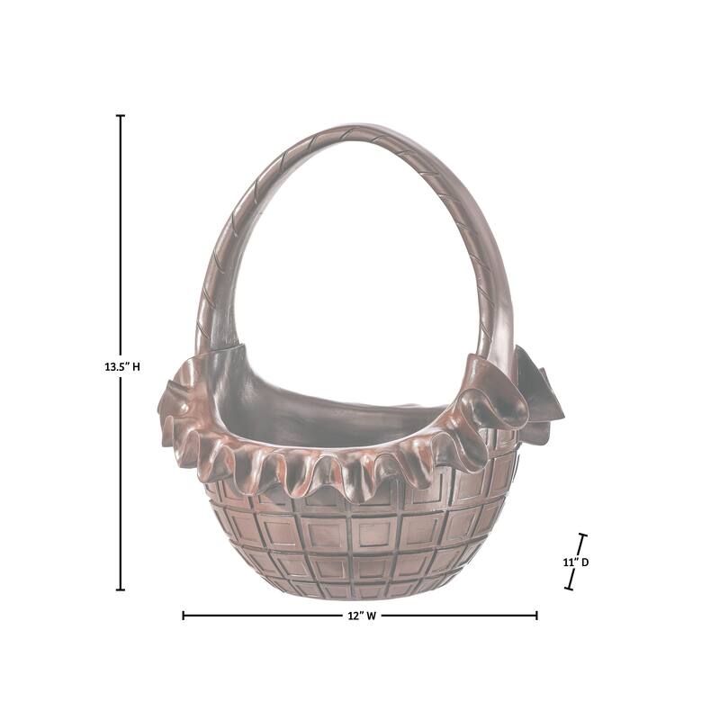 13.5" Resin Chocolate Easter Basket
