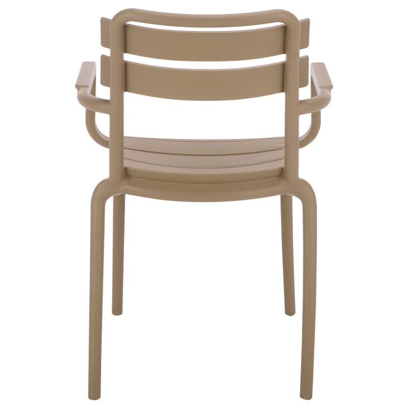 SAFAVIEH Outdoor Living Sarah Stacking Dining Armchair (Set of 2) - 21"W x 23"D x 32"H