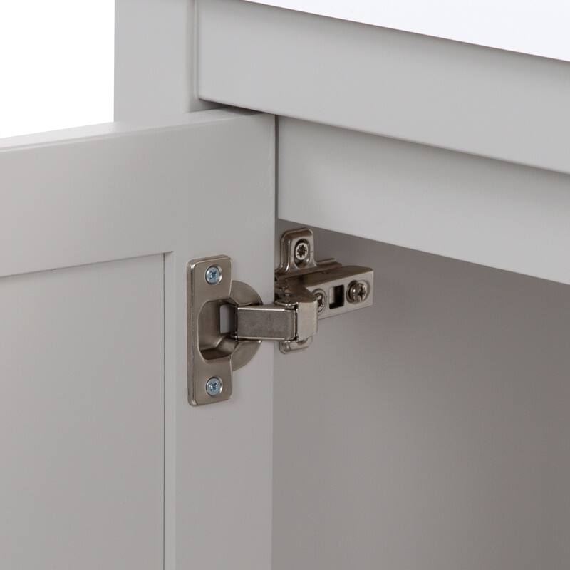 Chamiree 42.5" Bathroom Vanity With Cabinet, 6 Drawers, and White Sink Top
