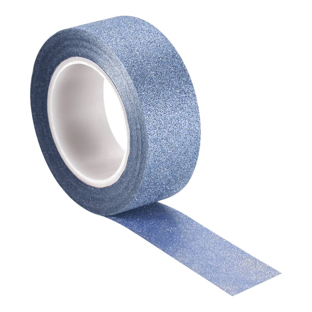 Glitter Tape, Decorative Craft Tape Self Adhesive Stick 1.5cmx10m Blue