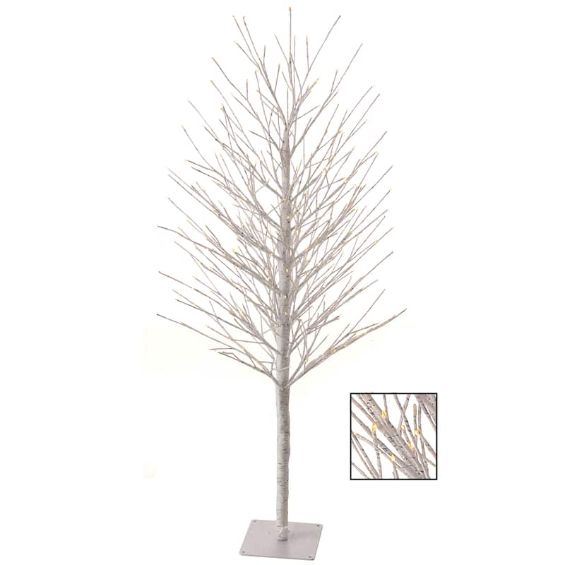 48" Led Birch Tree
