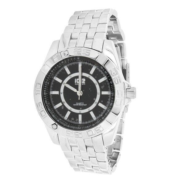 ice master mens stainless steel quartz movement water resistant designer watch