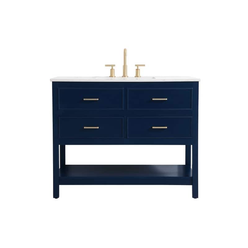 Elegant Lighting VF19042 Sinclaire 42" Free Standing Single Basin - Blue