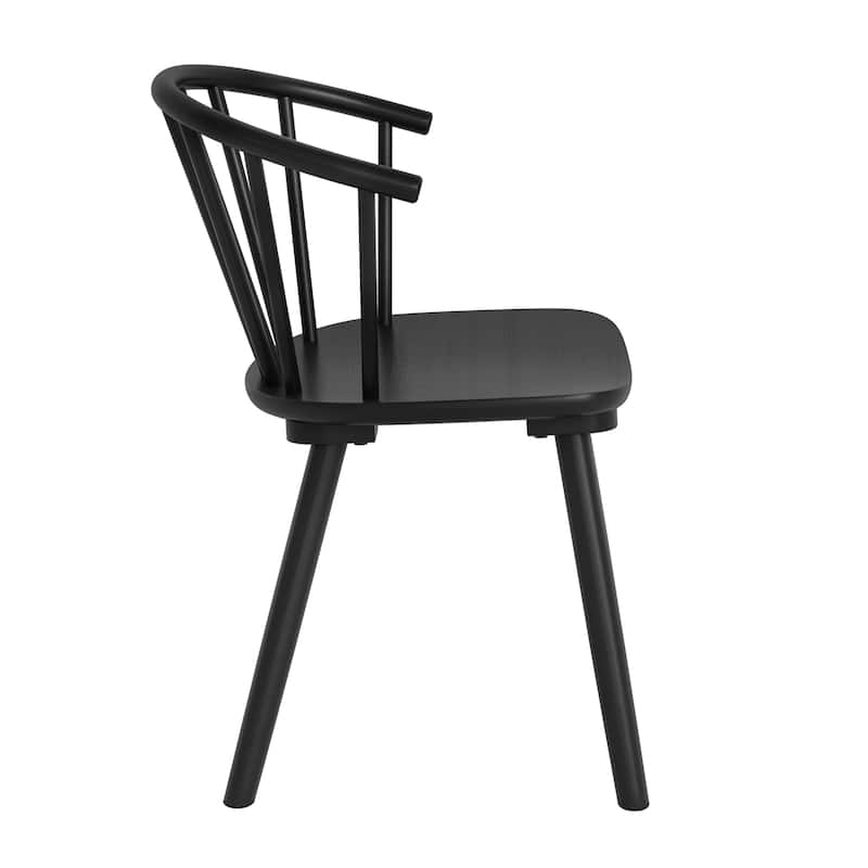 Wooden Dining Chairs with Spindle Backrest, Set of 2/4/6 Kitchen Chairs for Kitchen Island