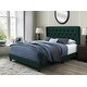 preview thumbnail 33 of 43, Bardy Upholstered Button-tufted Wingback Bed - Queen or King