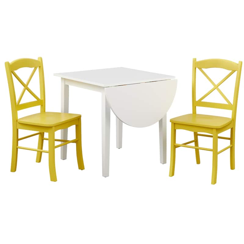 Simple Living Country Cottage Drop Leaf 3-piece Dining Set
