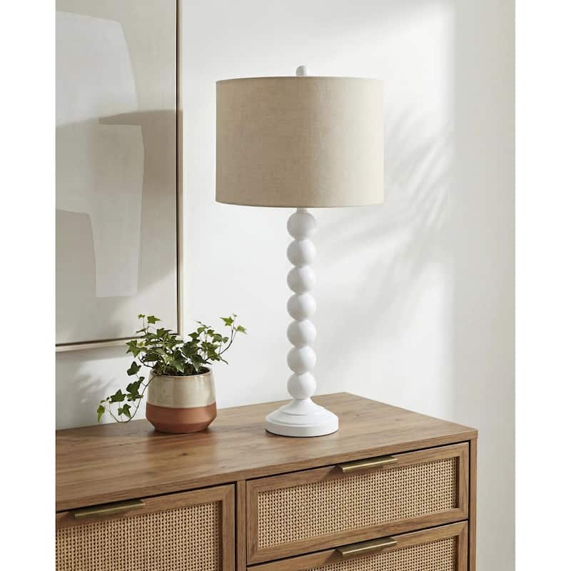 Livabliss Zelda Traditional Accent Table Lamp - White