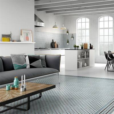 Merola Tile 17.63x17.63-inch Burnley Ice Ceramic Floor and Wall Tile