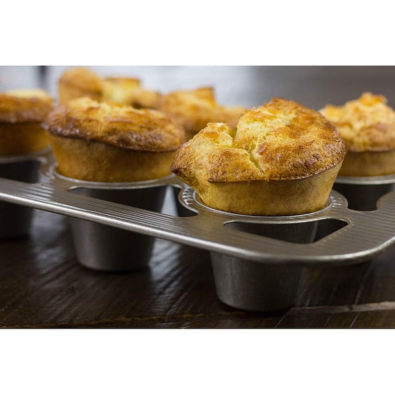 USA Pan 1290PO 6-Well Bakeware Popover Pan, Non-stick - Silver