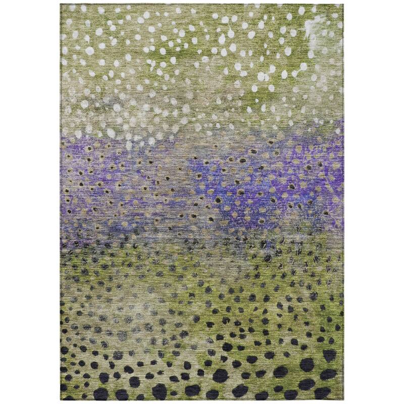 HomeRoots Abstract Transitional Rectangle Outdoor Rug