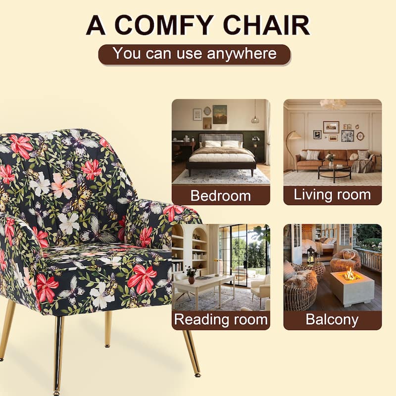 Suellyn 25.2-inch Wide Armrest Modern Chair
