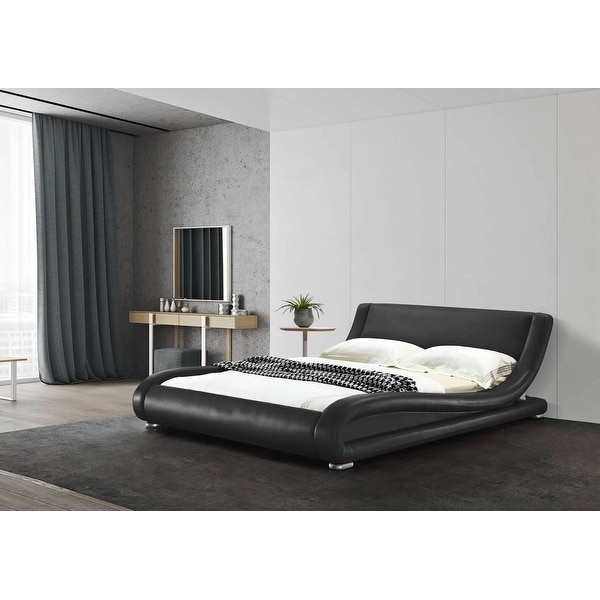 Greatime Contemporary Upholstered Platform Bed - Overstock - 9514407
