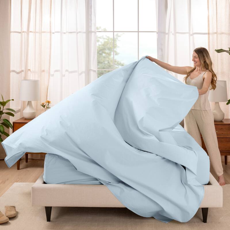 Bare Home Organic Cotton Sheet Set - Crisp Percale Weave