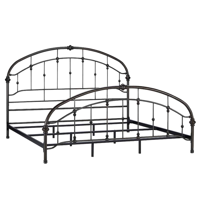 Lacey Round Curved Double Top Arches Victorian Iron Bed by iNSPIRE Q Classic