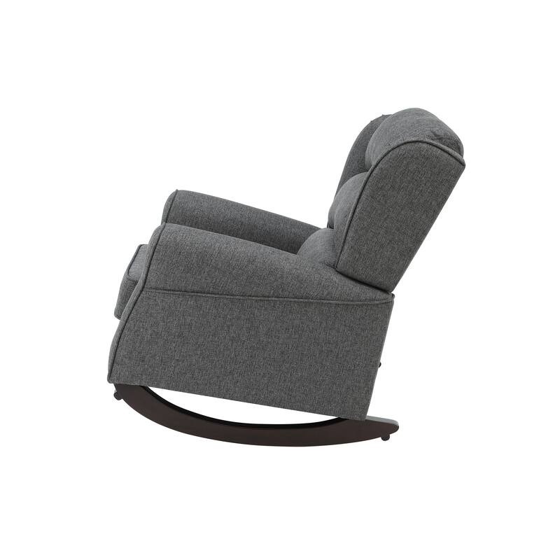 Grey Rocking Chair with Flared Arm - Grey