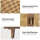 preview thumbnail 9 of 28, Woodland Multifunctional Rattan-Accented 2-Door Storage Stackable Buffet Cabinet with Solid and Wood Frame by HULALA HOME