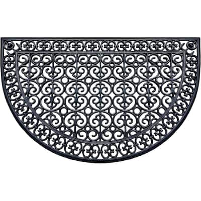 A1HC Large Door Mat, Natural Rubber, Ideal for an entryway, Scrapes Shoes Clean of Dirt & Grime