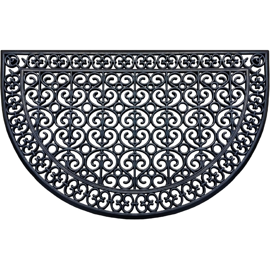 A1 Home Collections 19-LB Heavy Duty Rubber Doormat - Won't Blow Away, Outdoor Front Door Mat for Entryway Patio Garage
