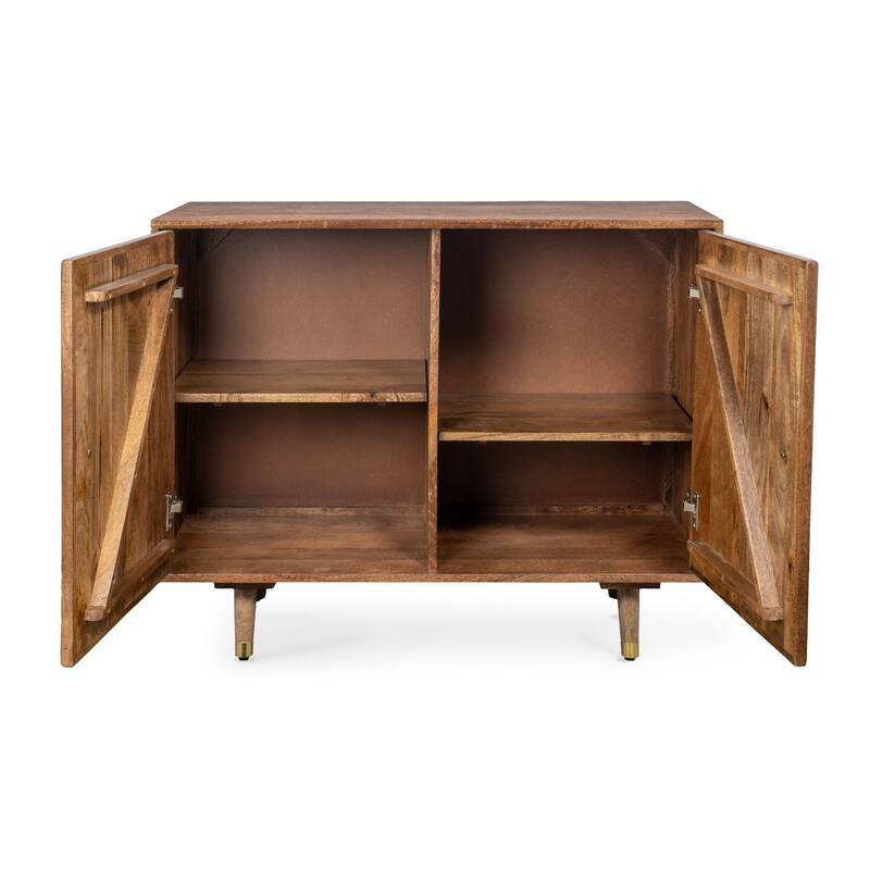Hadley 37" Wide Solid Mango Wood Accent Cabinet - 37" x 15.5" x 29.5"