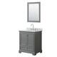 Option Dark Gray / White Carrara Marble Top / Polished