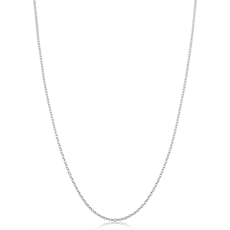 Sterling Silver 1.1 millimeter Round Cable Chain Necklace