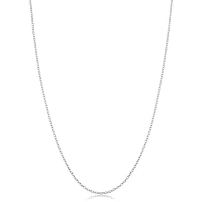 Sterling Silver 1.1 millimeter Round Cable Chain Necklace
