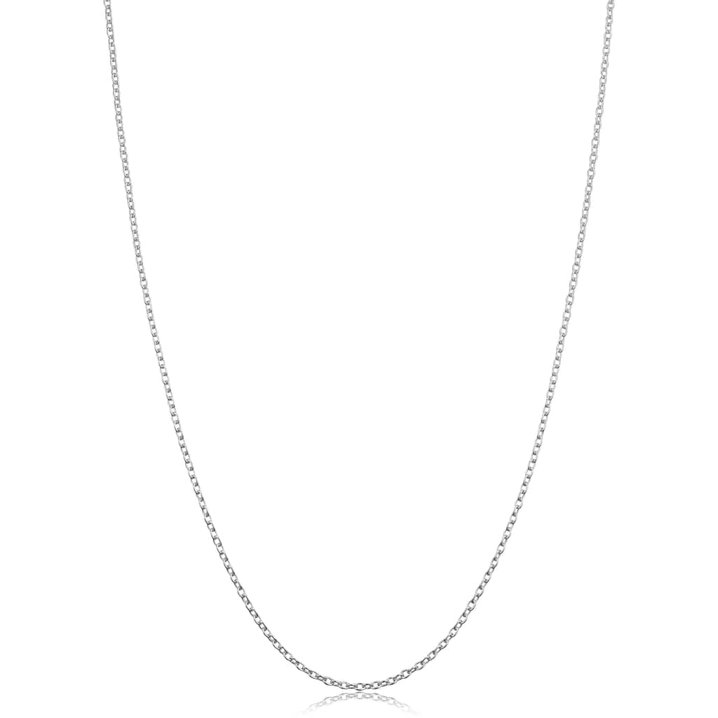 Sterling Silver 1.1 millimeter Round Cable Chain Necklace