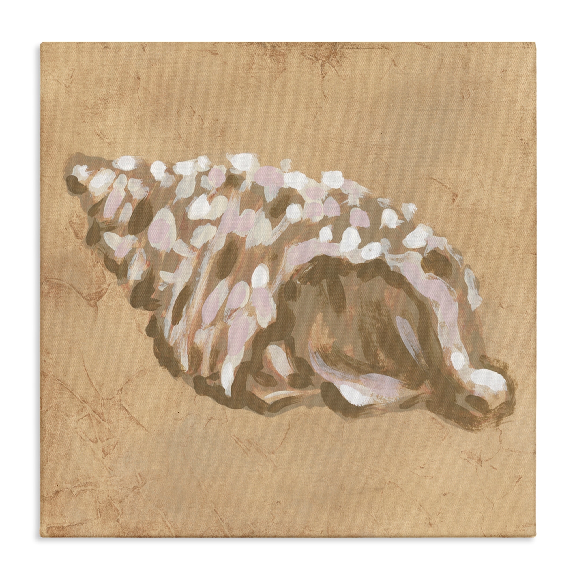 Stupell Earth Tone Conch Canvas Wall Art Design By June Erica Vess