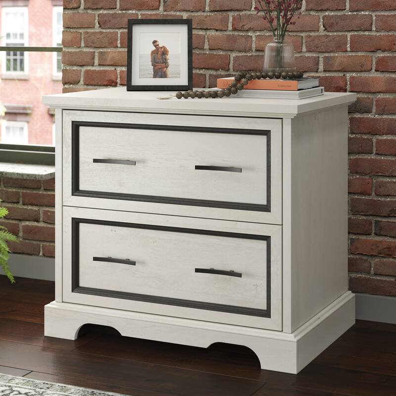 White File Cabinet with Full-Extension Drawers and Safety Interlock for Home Office