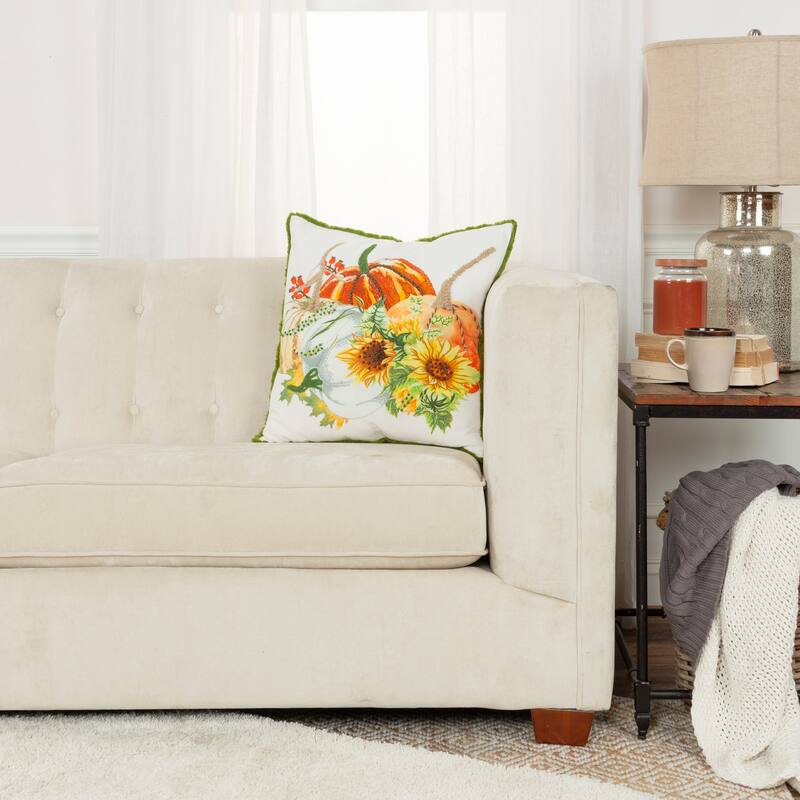 Rizzy Home Harvest Pumpkin Throw Pillow Cover