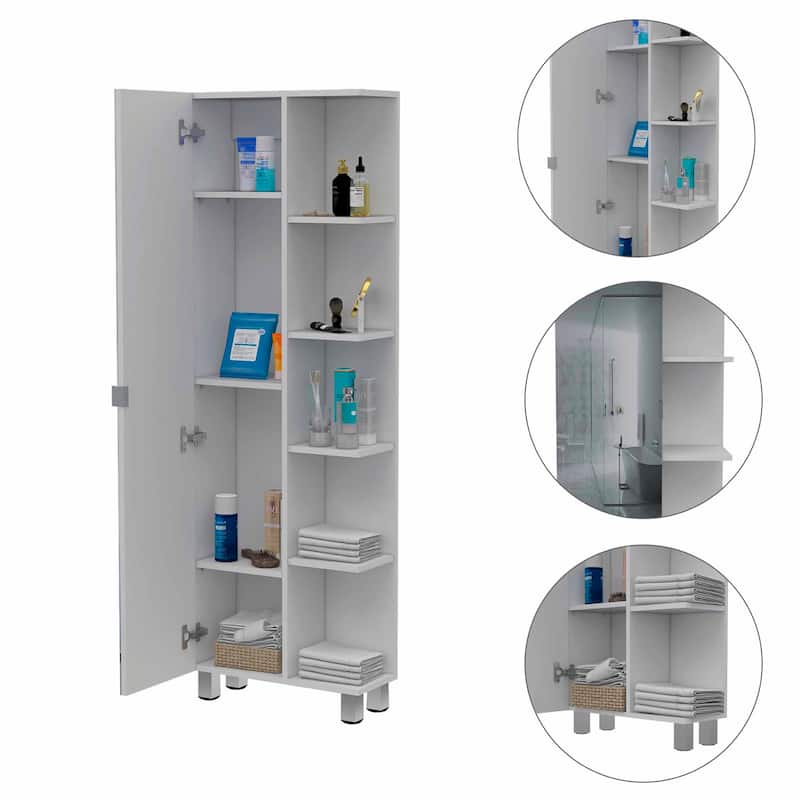 Portland 5-Shelf Linen Cabinet
