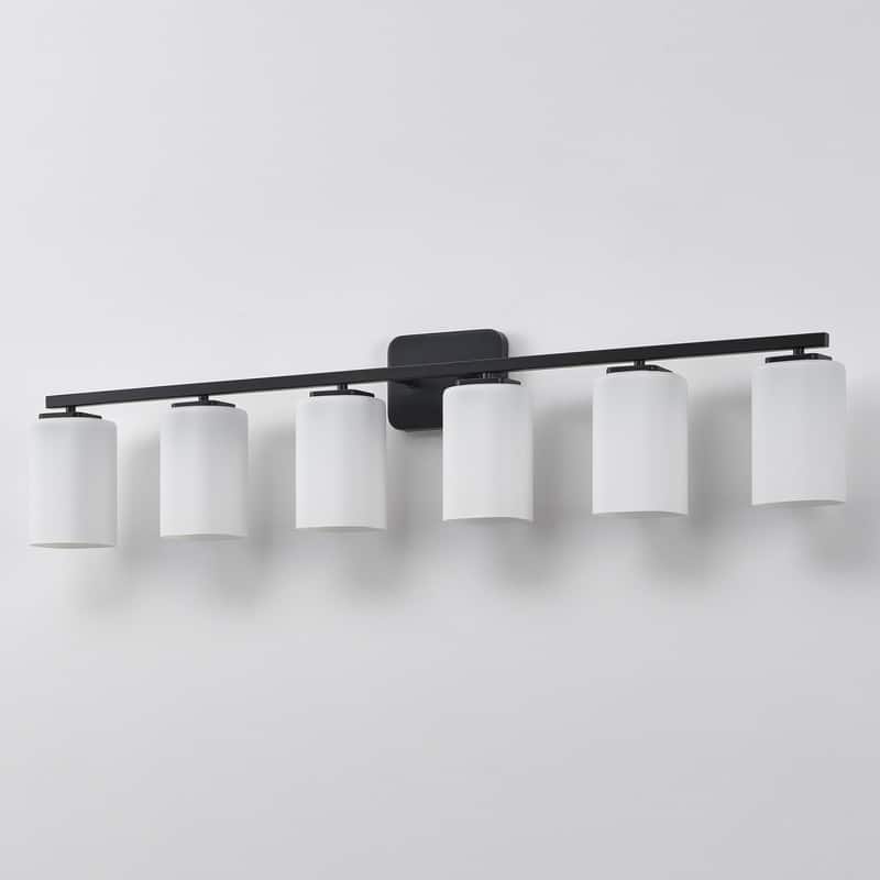 KAWOTI Modern & Contemporary Vanity Light with Frosted Glass Shade