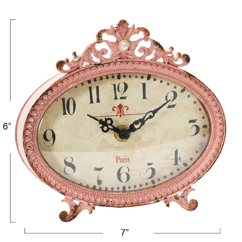 Decorative Pewter Mantel Clock