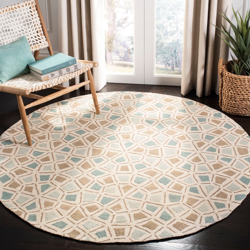 Martha Stewart by SAFAVIEH, Spring Wheel Mosaic Cotton Rug