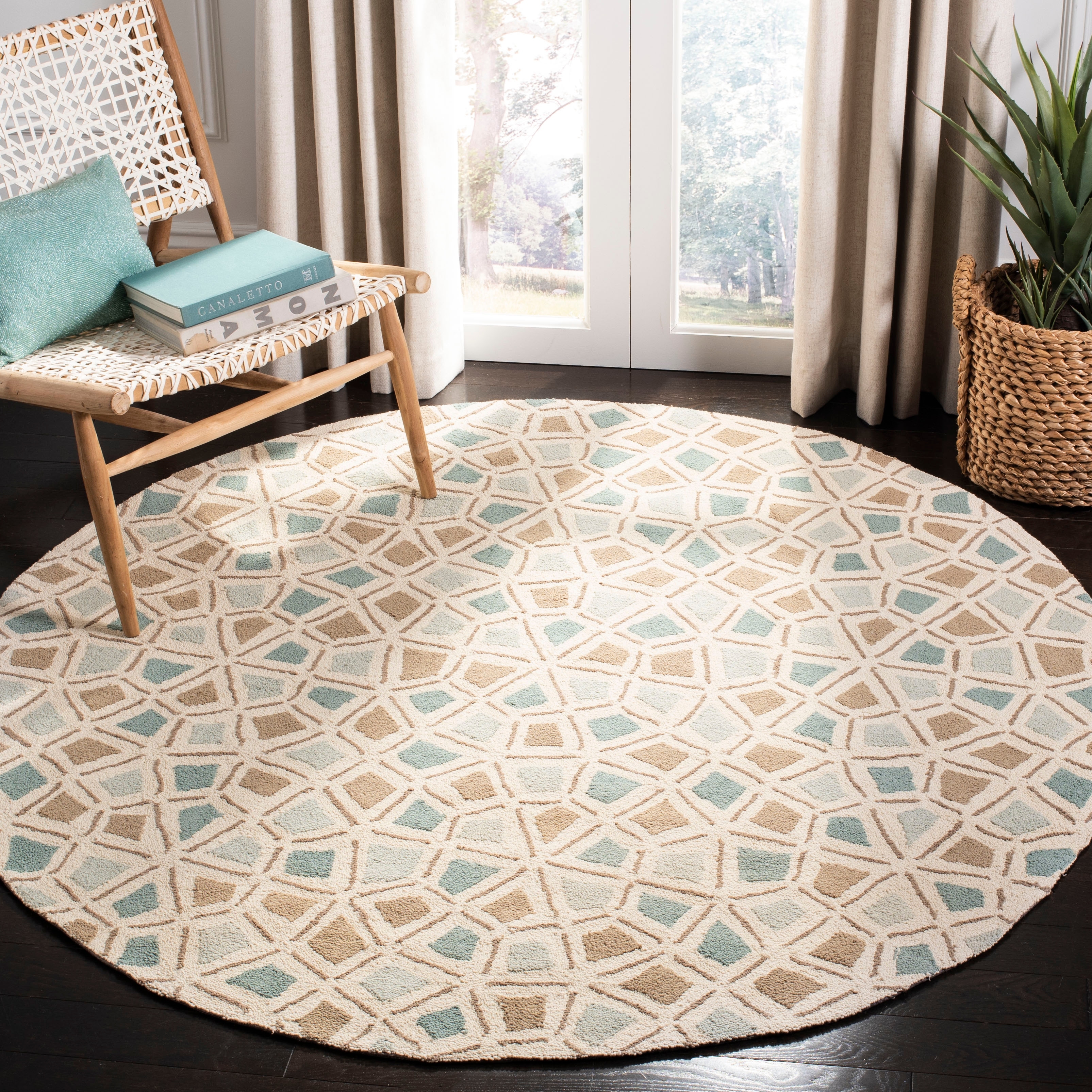 Martha Stewart by SAFAVIEH, Spring Wheel Mosaic Cotton Rug