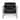 Kisa Accent Chair, Black Fabric Soft Cushions, Outdoor Silver Aluminium