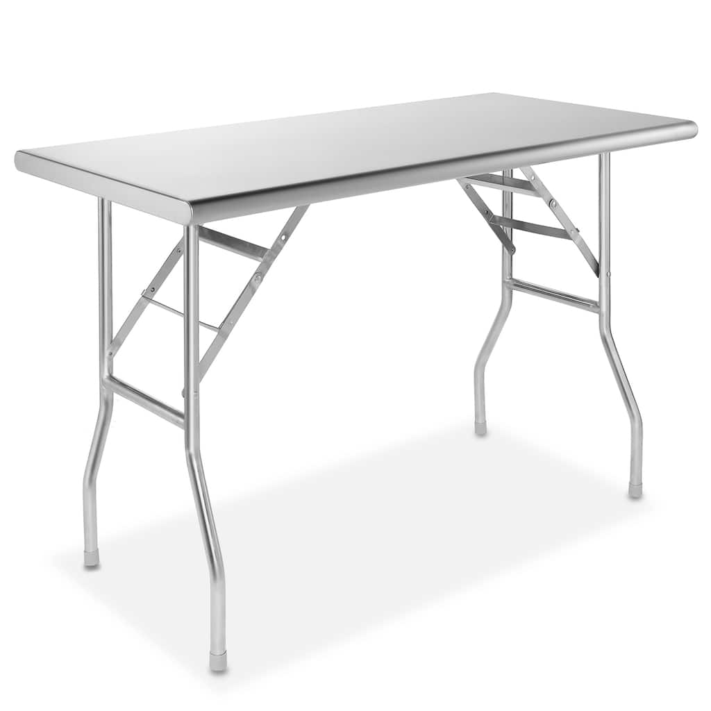 48 x 24in NSF Stainless Steel Folding Table