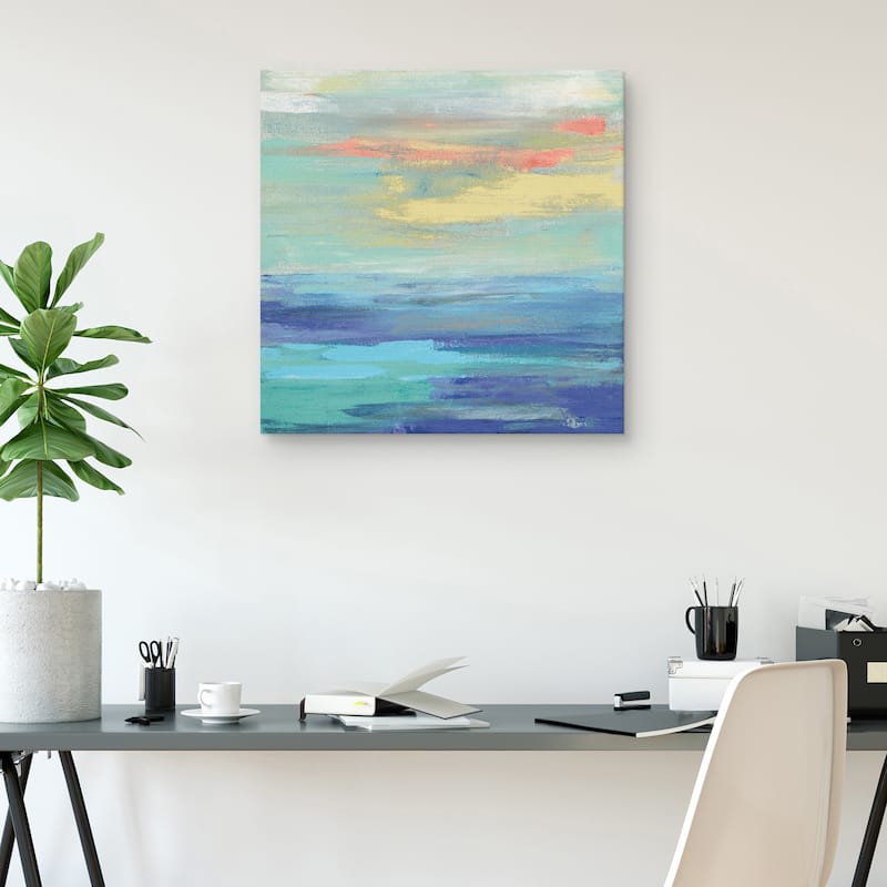 Sunset Beach II Bright by Silvia Vassileva Canvas Art Print