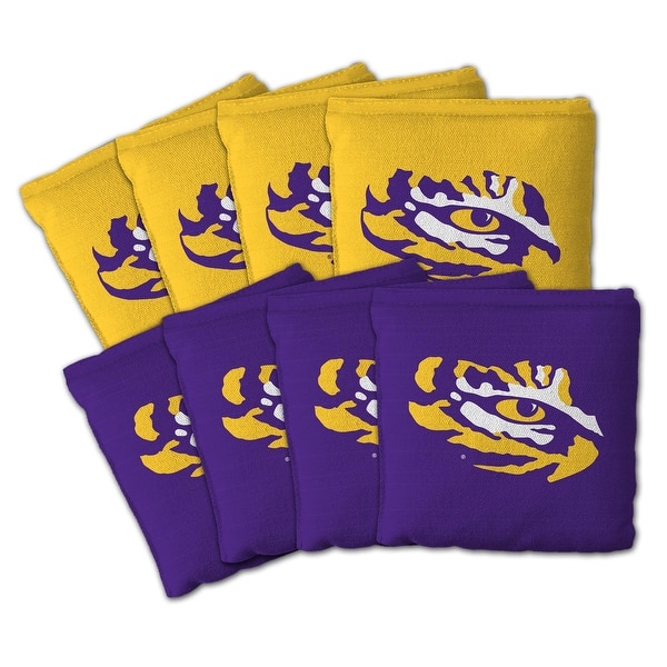 slide 2 of 5, LSU Tigers NCAA Dual Sided Pro Stop & Slide Cornhole Bags