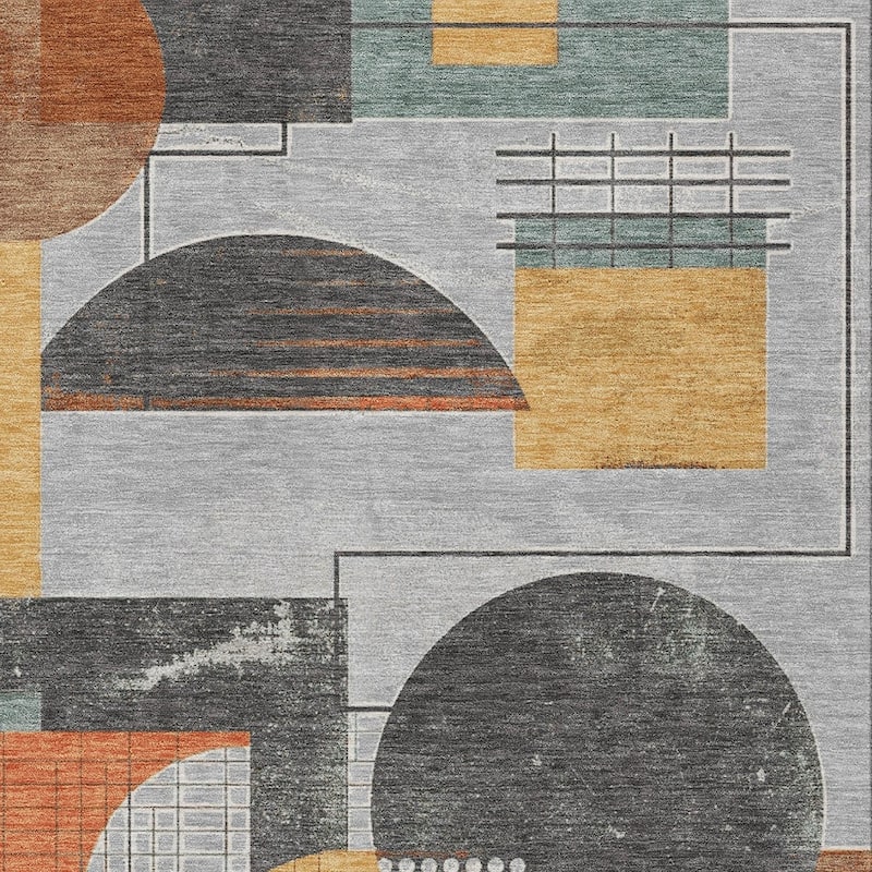 HomeRoots Geometric Modern Rectangle Outdoor Rug