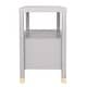 preview thumbnail 7 of 14, Painted Wood Storage Nightstand with Brass Accents by East at Main